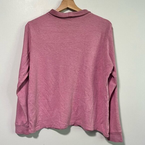 L.L. Bean Women’s Pink Mock Neck Long Sleeve Shirt - Size M - Picture 6 of 8